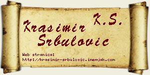 Krasimir Srbulović vizit kartica